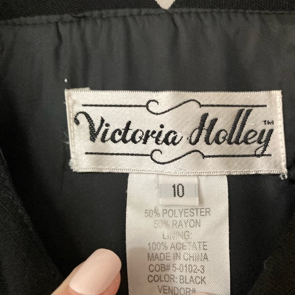 NWOT! Vintage black button down linen dress size 10 - Picture 5 of 9